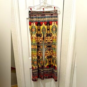 Women's Yellow Multi-Color Printed Lounge Pants